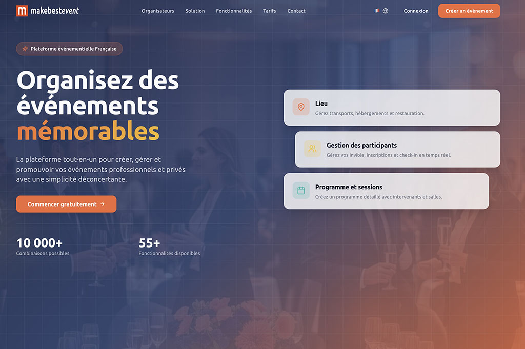 Makebestevent : la plateforme complète pour organiser et structurer vos événements professionnels et privés